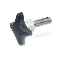 GN 6335.5 Hand Knob Plastic Protruding Stainless Steel Bushing